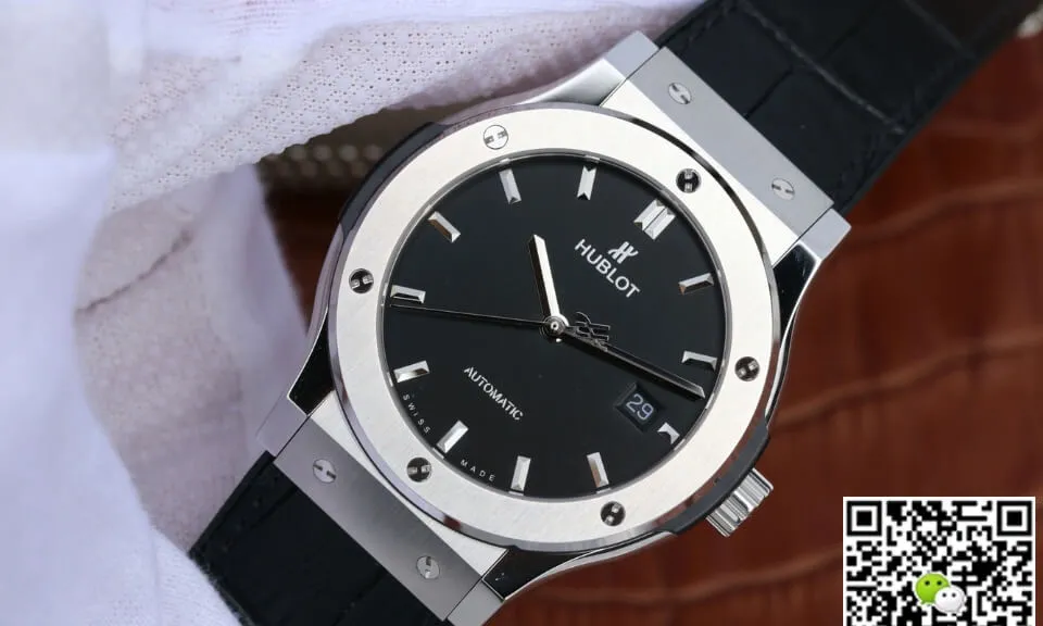 Hublot Classic Fusion 511.NX.1171.LR JJ Factory 1:1 Best Edition Replica Watch Black Strap